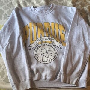 Vintage Purdue University Gray and Gold Crewneck